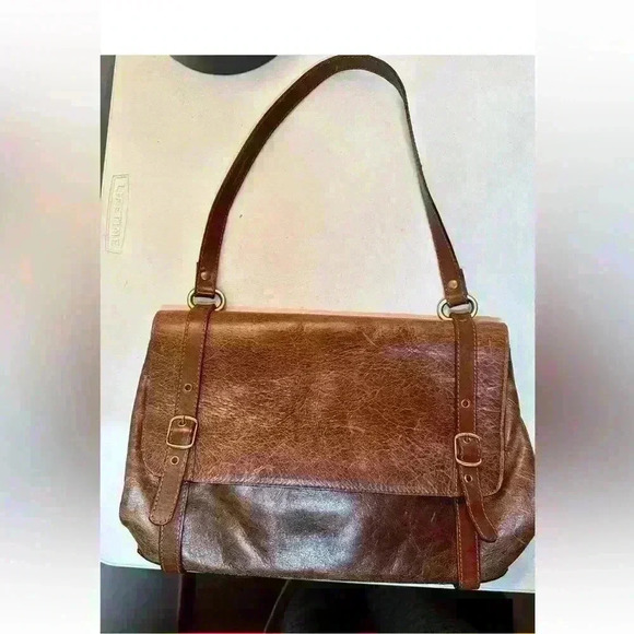 Genuine Brown Leather Purse/Handbag Made In Brazil - Picture 3 of 8